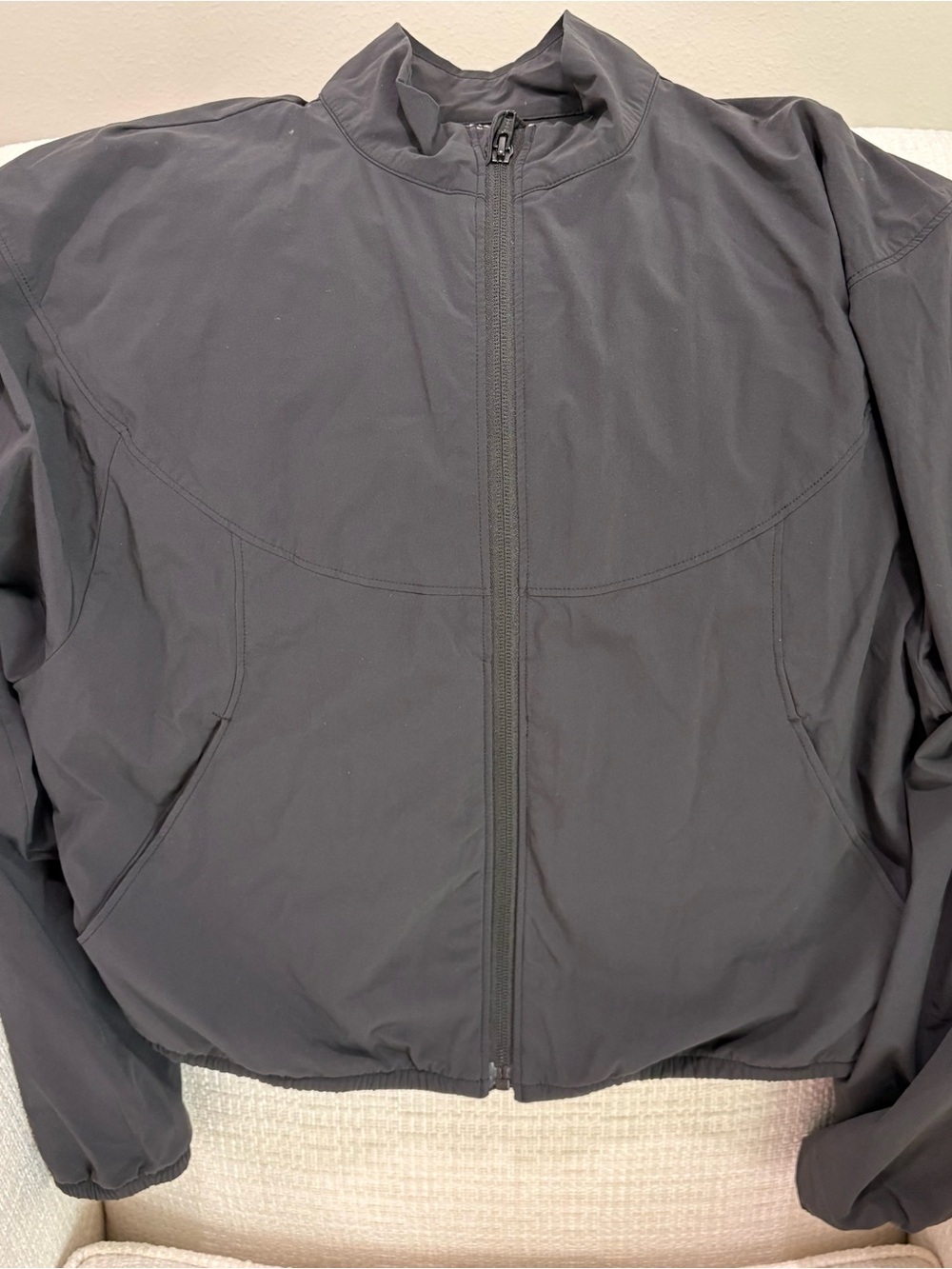 Outdoor Voices Black Full-Zip Windbreaker